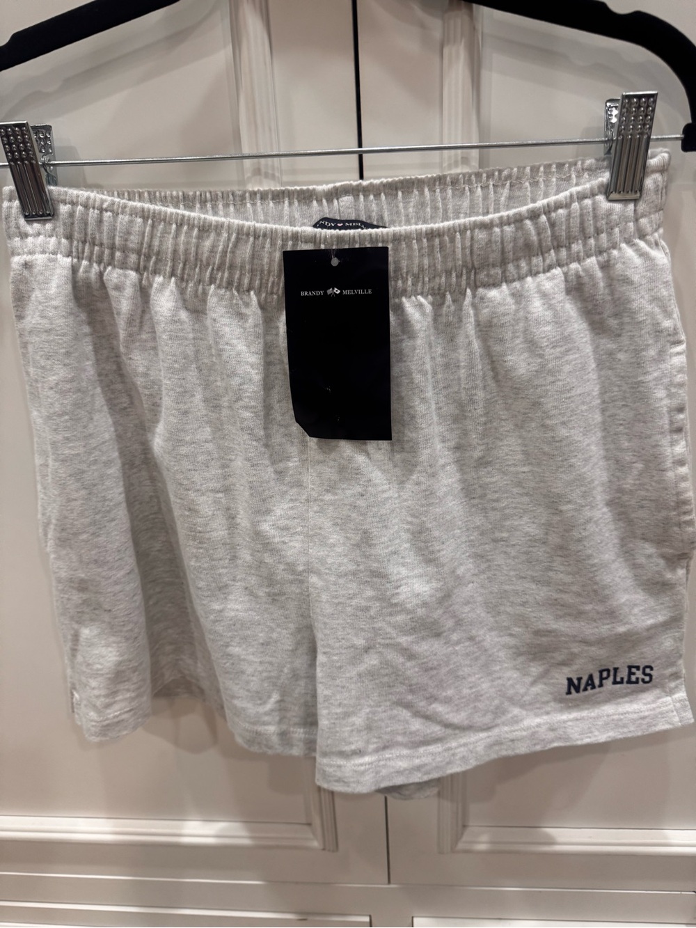 Brandy Melville Light Heather Gray 'Naples' Lounge Shorts